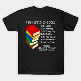 7 Benefits of Books T-Shirt